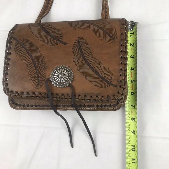 vintage‎ american west feather crossbody with matching wallet preowned - Picture 9 of 12